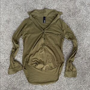 Bobi Khaki Button-Up Shirt